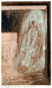 O anjo do Senhor na pedra do sepulcro, 1897 de James Jacques Joseph Tissot