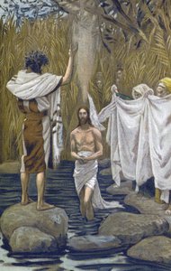 The Bapteme of Jesus - The Baptim of Jesus - de "The Life of Our Lord Jesus Christ" - 1899 por James Tissot - The Life of Our Lord Jesus Christ, de Jacques Joseph (Jacques Joseph) Tissot dit James Tissot (1836-1902) de James Jacques Joseph Tissot