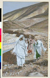 O Chamado de Santo André e São João, ilustração para A Vida de Cristo, c.1886-94 (wc e guache sobre papelão) de James Jacques Joseph Tissot