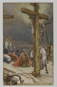 A Confissão de São Longino, ilustração da Vida de Nosso Senhor Jesus Cristo, 1886-1894 (wc sobre grafite sobre papel) de James Jacques Joseph Tissot