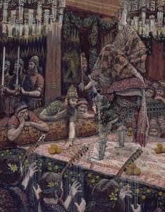 A filha de Herodias dançando, ilustração para a vida de Cristo, c.1886-94 (wc & guache sobre papelão) de James Jacques Joseph Tissot