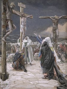 A morte de Jesus, ilustração para a vida de Cristo, c.1884-96 (wc e guache no cartão) de James Jacques Joseph Tissot