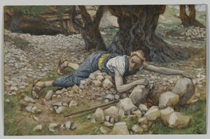 The Hidden Treasure, ilustração da Vida de Nosso Senhor Jesus Cristo (wc sobre grafite sobre papel) de James Jacques Joseph Tissot