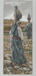 A Virgem Santa em sua juventude, ilustração da vida de nosso senhor Jesus Cristo (wc sobre o grafite no papel) de James Jacques Joseph Tissot