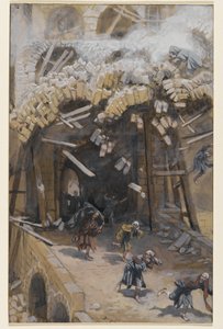A Torre de Siloé, ilustração da Vida de Nosso Senhor Jesus Cristo, 1886-96 (wc sobre grafite sobre papel) de James Jacques Joseph Tissot