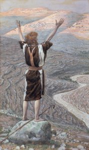 A voz no deserto, ilustração para a vida de Cristo, c.1886-96 (guache sobre papelão) de James Jacques Joseph Tissot