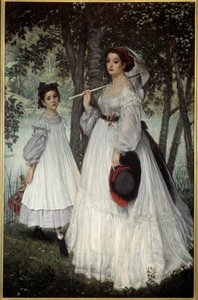 As duas irmãs ou "retratos em um parque" Pintura de Jacques Joseph (Jacques-Joseph) Tissot dit James Tissot (1836-1902) de James Jacques Joseph Tissot