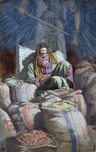 Tu Tolo, Esta Noite Tua Alma Será Requerida de Ti, ilustração para A Vida de Cristo, c.1886-94 (wc e guache sobre papelão) de James Jacques Joseph Tissot