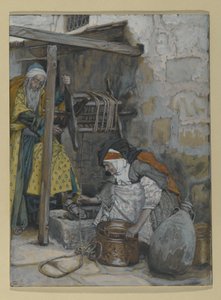Zacarias e Isabel, ilustração para A Vida de Cristo, c.1886-94 (wc e guache sobre papelão) de James Jacques Joseph Tissot