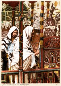 Jesus ensinando na sinagoga - São Mateus - Bíblia de James Jacques Joseph after Tissot
