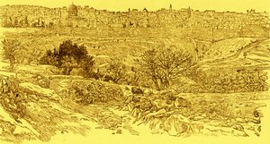 Cidade Velha de Jerusalém visto do Monte das Oliveiras de James Jacques Joseph after Tissot