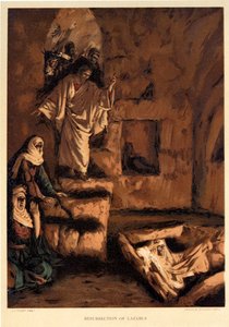 Ressurreição de Lázaro - São João, Bíblia de James Jacques Joseph after Tissot