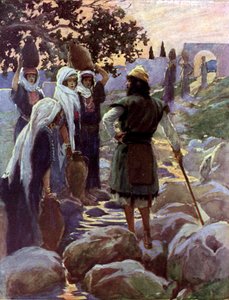 Saul questiona as jovens donzelas por Tissot -Bible de James Jacques Joseph after Tissot