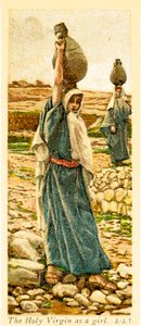 A Santíssima Virgem como uma menina - Bíblia de James Jacques Joseph after Tissot