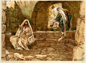 A mulher de Samaria no poço - São João - Bíblia de James Jacques Joseph after Tissot