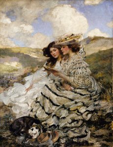 Nas Dunas Lady Shannon e Kitty, ca. 1900-1910.