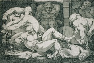Ugolino e seus filhos na torre da fome, do século XVIII de James Jefferys