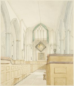 Interior da Igreja de St Werburgh, olhando para oeste