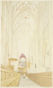 Nave de Santa Maria Redcliffe, olhando para Leste com o Altar de Hogarth