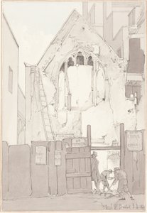A descoberta de uma janela oriental da Igreja de Todos os Santos, atrás da High Street, Bristol de James Johnson