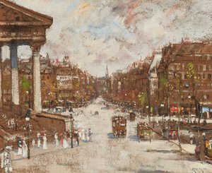 Place De La Madeleine (óleo no cartão)