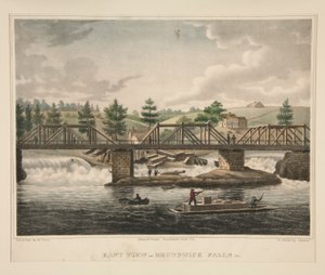 Vista leste das cataratas de Brunswick, eu. de James Kidder