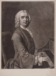 Retrato do organista e compositor John Stanley 1712-1786. de James MacArdell