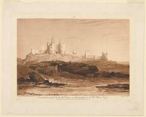 Castelo de Dunstanburgh, de "Liber Studiorum", parte III de James Mallord William Turner