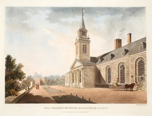 Old Soldiers Hospital, Kilmainham, Dublin, 1794 (gravura colorida à mão)