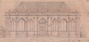 Desenho preparatório para Desenho 20, Placa 18 de Uma Colecção de Desenhos para Retiros Rurais de James Malton