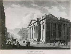 A Royal Exchange (actualmente City Hall), Cork Hill, Dublim de James Malton