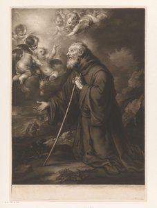 Ajoelhar São Francisco de Paola em oração