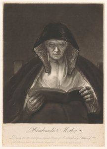Retrato de uma velha lendo Mãe de Rembrandt (título no objeto)
