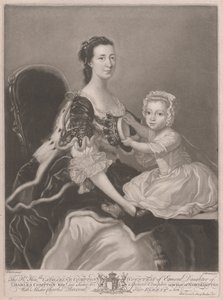A Honorável Catherine Compton..., Condessa de Egmont..., com o Mestre Charles Perceval, seu Filho Mais Ancião