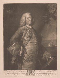 O Honorável George Lord Anson de James McArdell