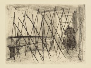 [76] Impressões de placas canceladas por Whistler - The Miser. de James Abbott McNeill Whistler