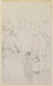 Um grupo de figuras em torno de um braseiro de James Abbott McNeill Whistler
