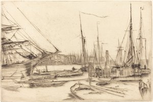 Um esboço do Billingsgate de James Abbott McNeill Whistler