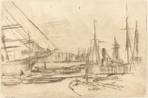 Um esboço do Billingsgate de James Abbott McNeill Whistler