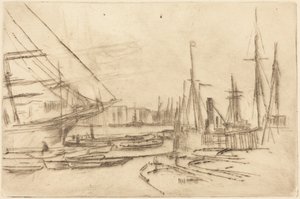 Um esboço de Billingsgate de James McNeill Whistler