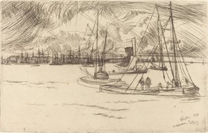 Amsterdã do Tolhuis de James Abbott McNeill Whistler