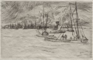 Amesterdão vista do Tolhuis de James McNeill Whistler