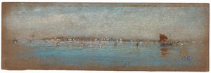 Azul e Prata—As Ilhas, Veneza de James Abbott McNeill Whistler