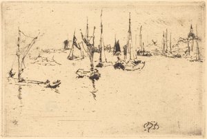Barcos, Dordrecht de James McNeill Whistler