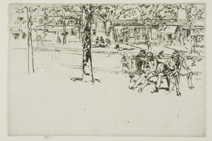 Boulevard Poissonnière, Paris de James McNeill Whistler