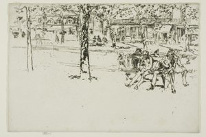 Boulevard Poissonnière, Paris de James Abbott McNeill Whistler