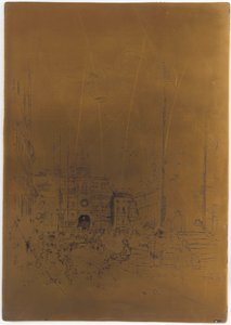 Placa de impressão cancelada para <em>The Piazzetta</em> de James Abbott McNeill Whistler
