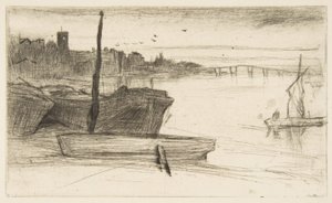 A ponte de Chelsea e a igreja de James McNeill Whistler
