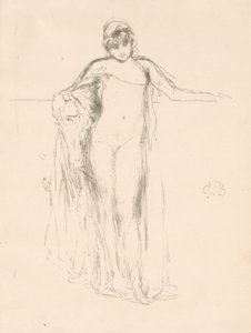 Modelo drapeado, em pé de James McNeill Whistler
