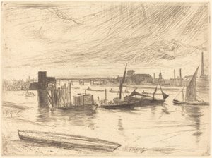 De manhã cedo, Battersea de James Abbott McNeill Whistler